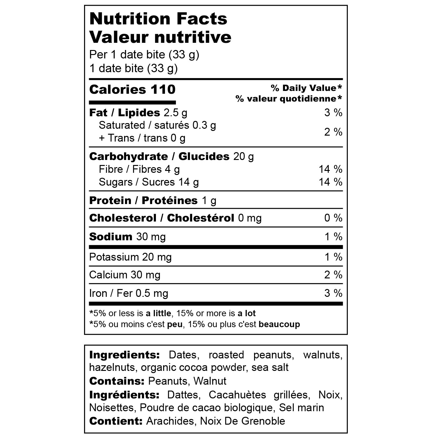 Nutritional Facts 6 flavour